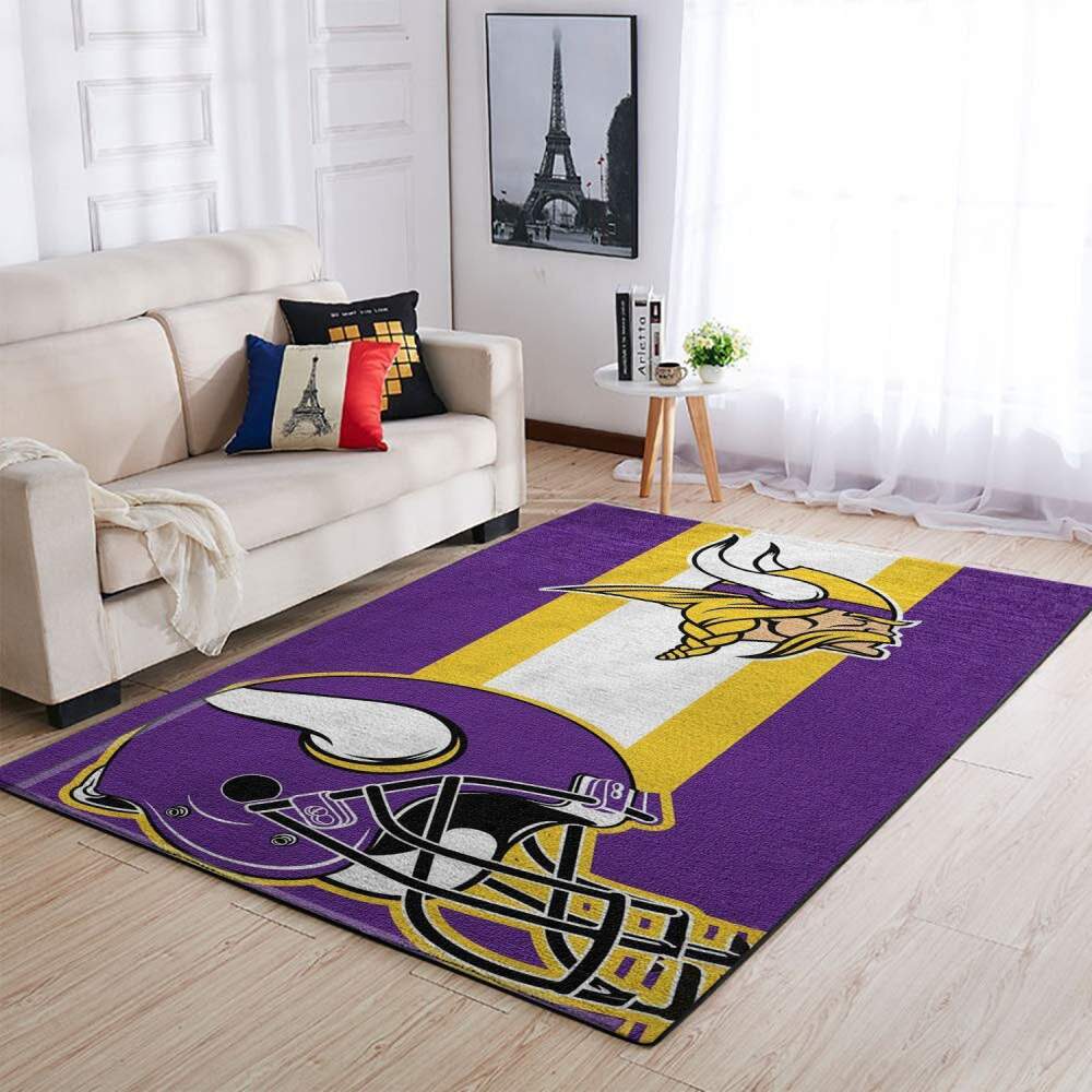 Minnesota Vikings Area Rug Nfl Team Logo | Home Decor Easily