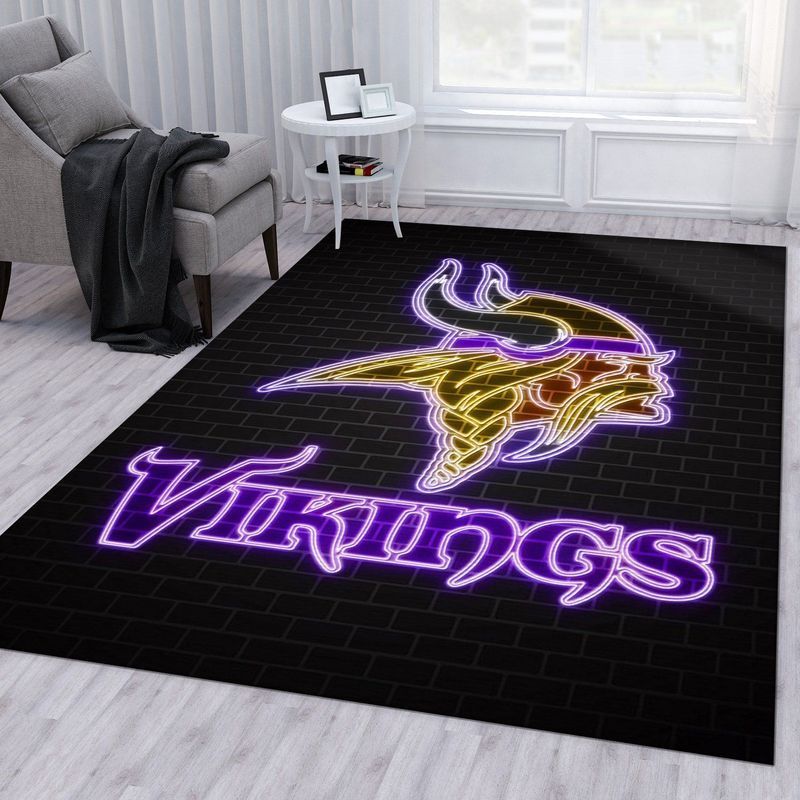 Minnesota Vikings Football Nfl 11 Area Rug And | Home Decor Easily