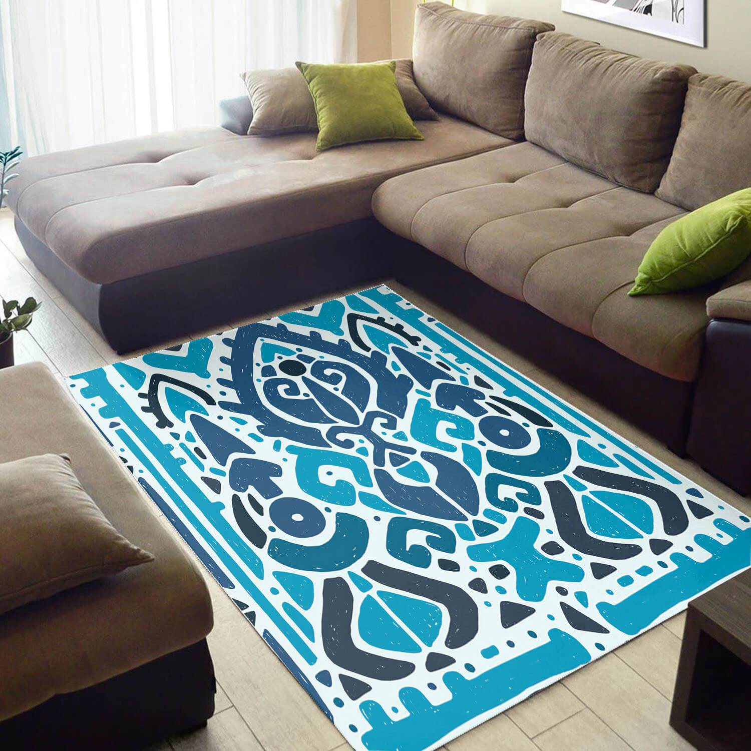 Modern African Awesome Natural Hair Afrocentric Pattern Art Large Living Room Rug -  Chussin | Home Decor Easily