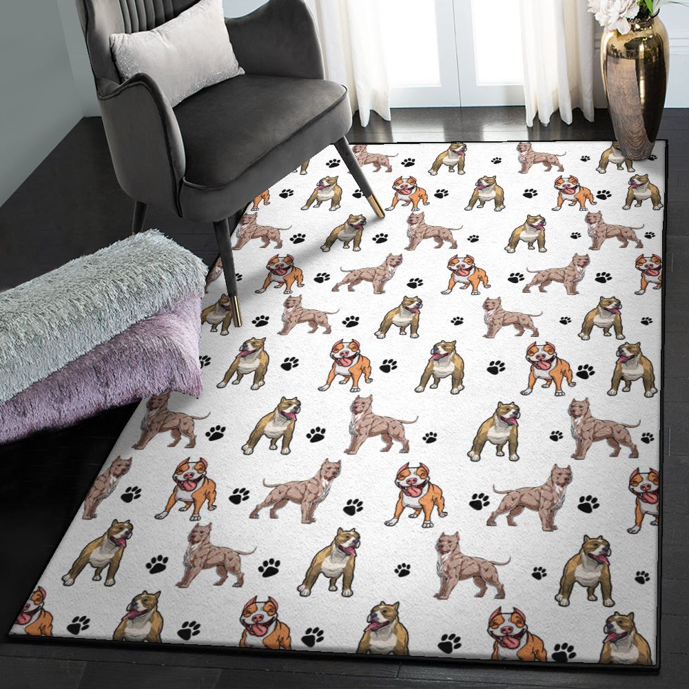 Muscle Dog Indoor Outdoor , Pitbull Heart Rug  Chussin | Home Decor Easily