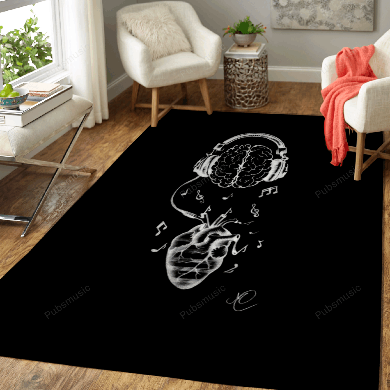 Music Is Life Mc Black And White Art For Fans Area  Chussin | Home Decor Easily