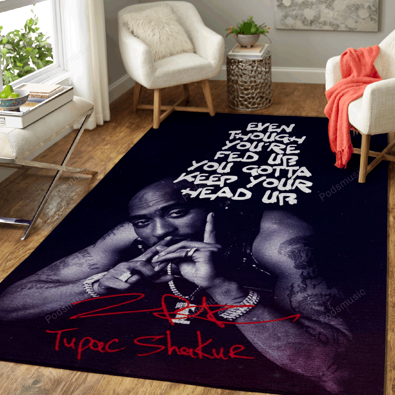 Music Rapper Tupac Shakur Music Legends Art For Fans Area | Home Decor Easily