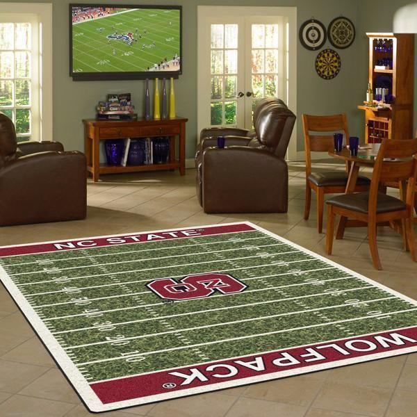 Nc State Wolfpack Area Rug Football Team Logo V8325 Chussin | Home Decor Easily