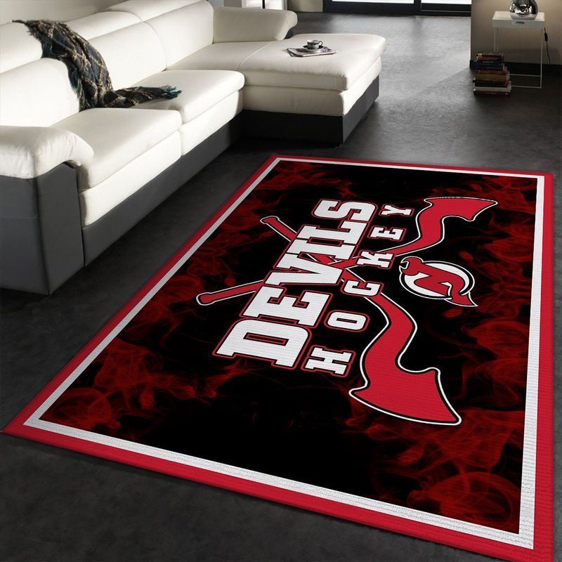 New Jersey Devils Nhl 1 Area Rug And  Chussin | Home Decor Easily