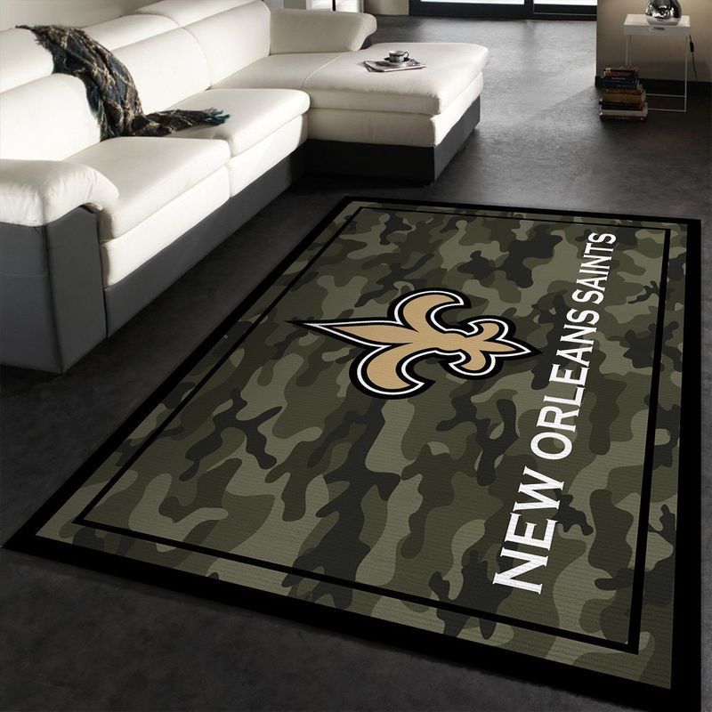 New Orleans Saints Nfl 17 Area Rug Bed Room Regtangle  Chussin | Home Decor Easily