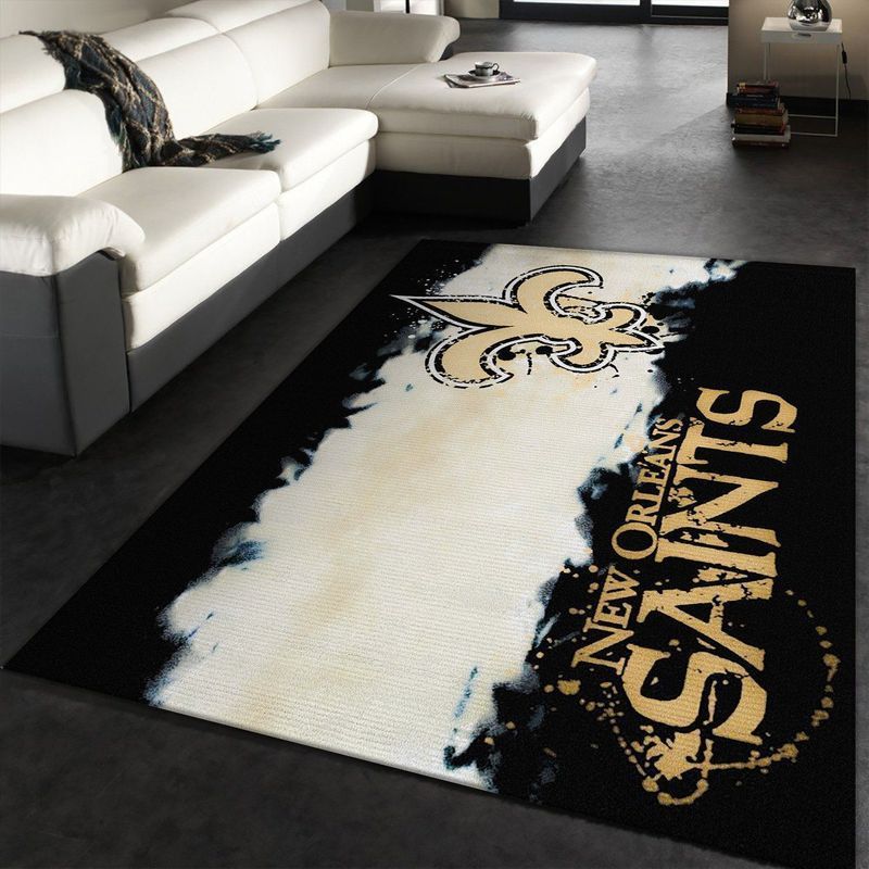 New Orleans Saints Nfl 3 Area Rug Bed Room Regtangle Chussin | Home Decor Easily