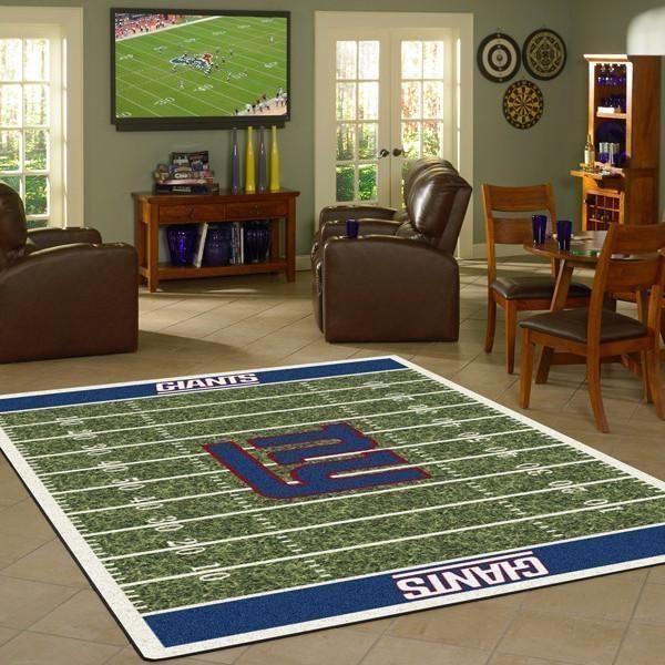New York Giants Rug Football  Chussin | Home Decor Easily