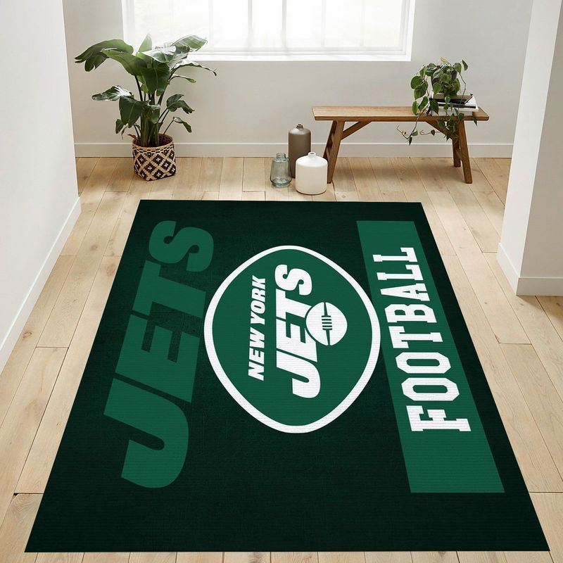 New York Jets Nfl 1 Area Rug Bed Room Regtangle  Chussin | Home Decor Easily