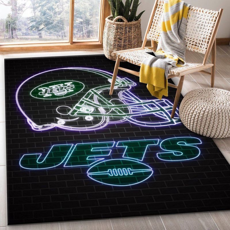 New York Jets Nfl 10 Area Rug Bed Room Regtangle  Chussin | Home Decor Easily