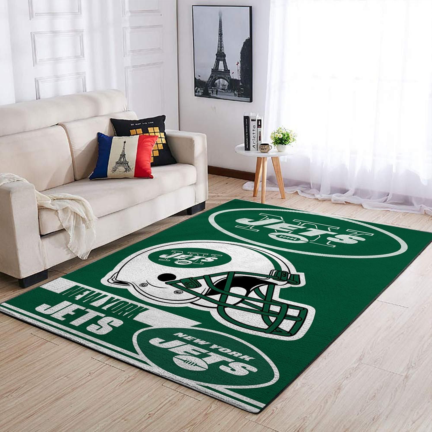 New York Jets Nfl Team Logo Helmet Rectangle Area Rug Area Rug Regtangle  Chussin | Home Decor Easily