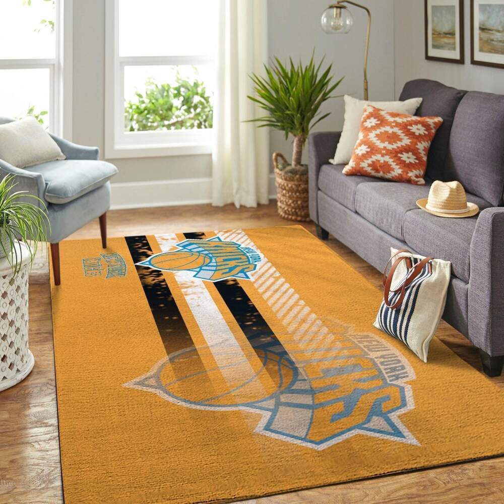 New York Knicks Area Rug Nba Basketball Team Logo Regtangle V2169  Chussin | Home Decor Easily