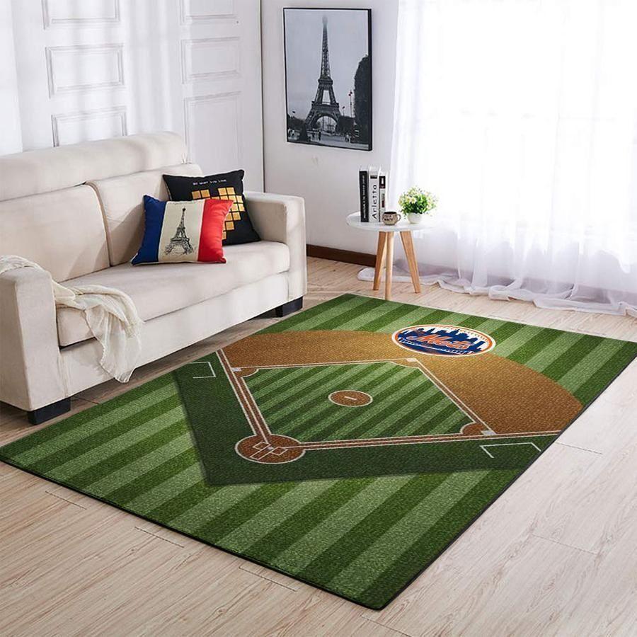 New York Mets Area Rug Mlb Baseball Team Logo Regtangle V3981 Chussin | Home Decor Easily