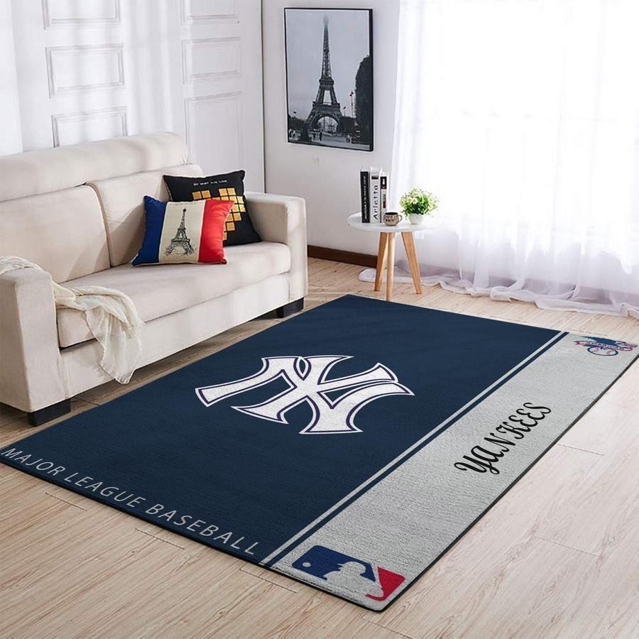 New York Yankees Area Rug Mlb Baseball Team Logo V474 Chussin | Home Decor Easily