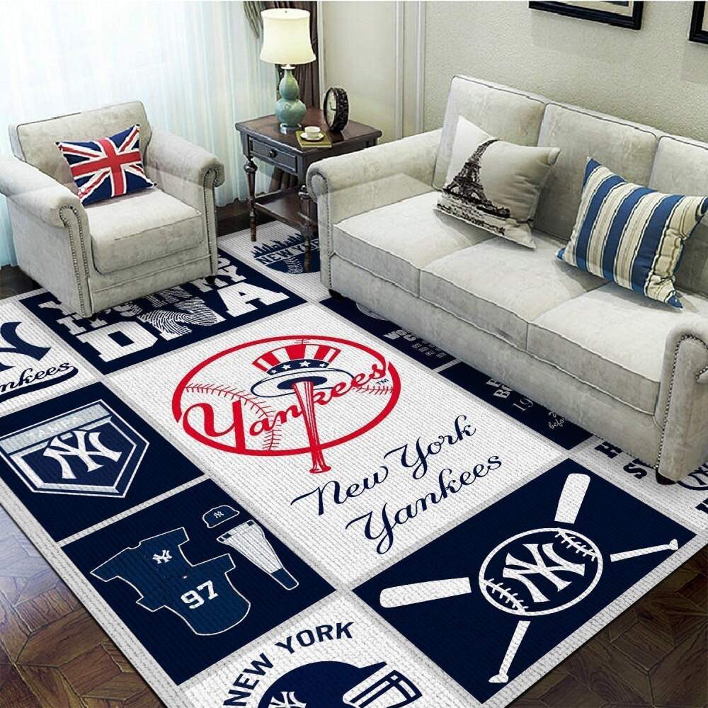 New York Yankees Area Rug Mlb Baseball Team Logo V476 Chussin | Home Decor Easily