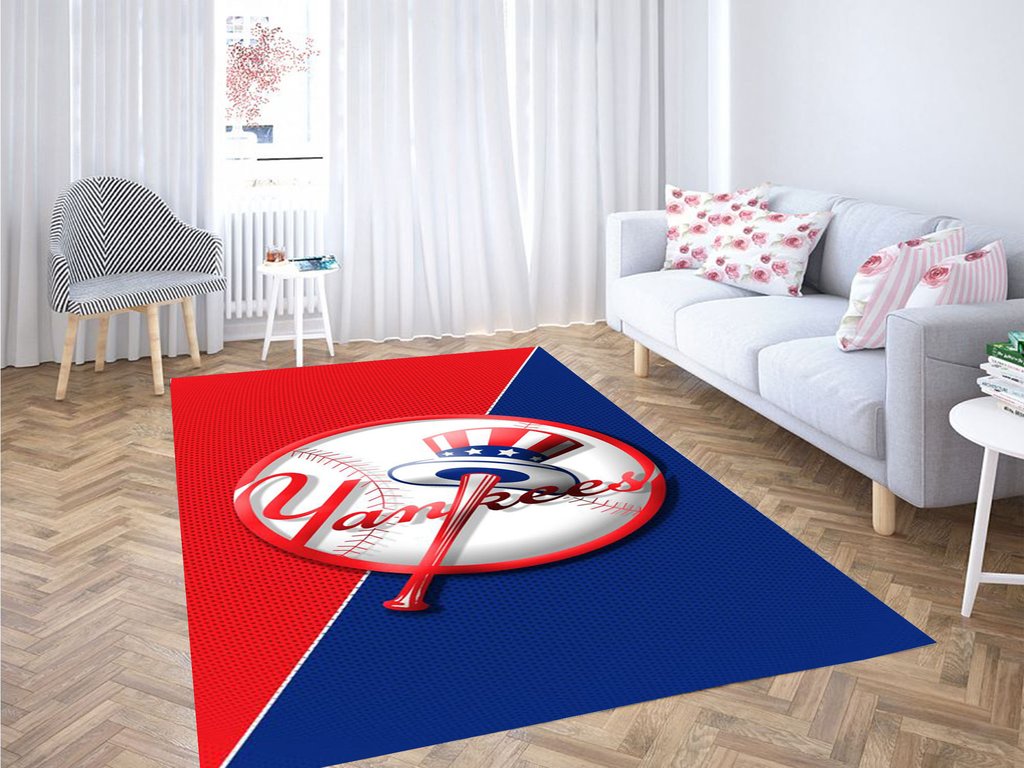 New York Yankees Wallpaper Living Room Modern Carpet Rug -  Chussin | Home Decor Easily