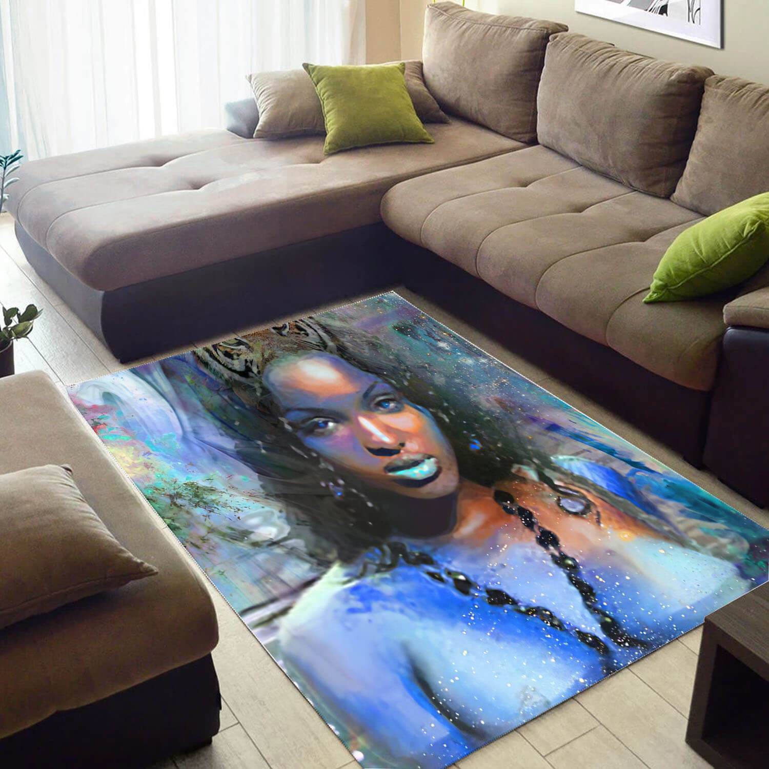 Nice African American Beautiful Print Afro Woman Large House Rug -  Chussin | Home Decor Easily