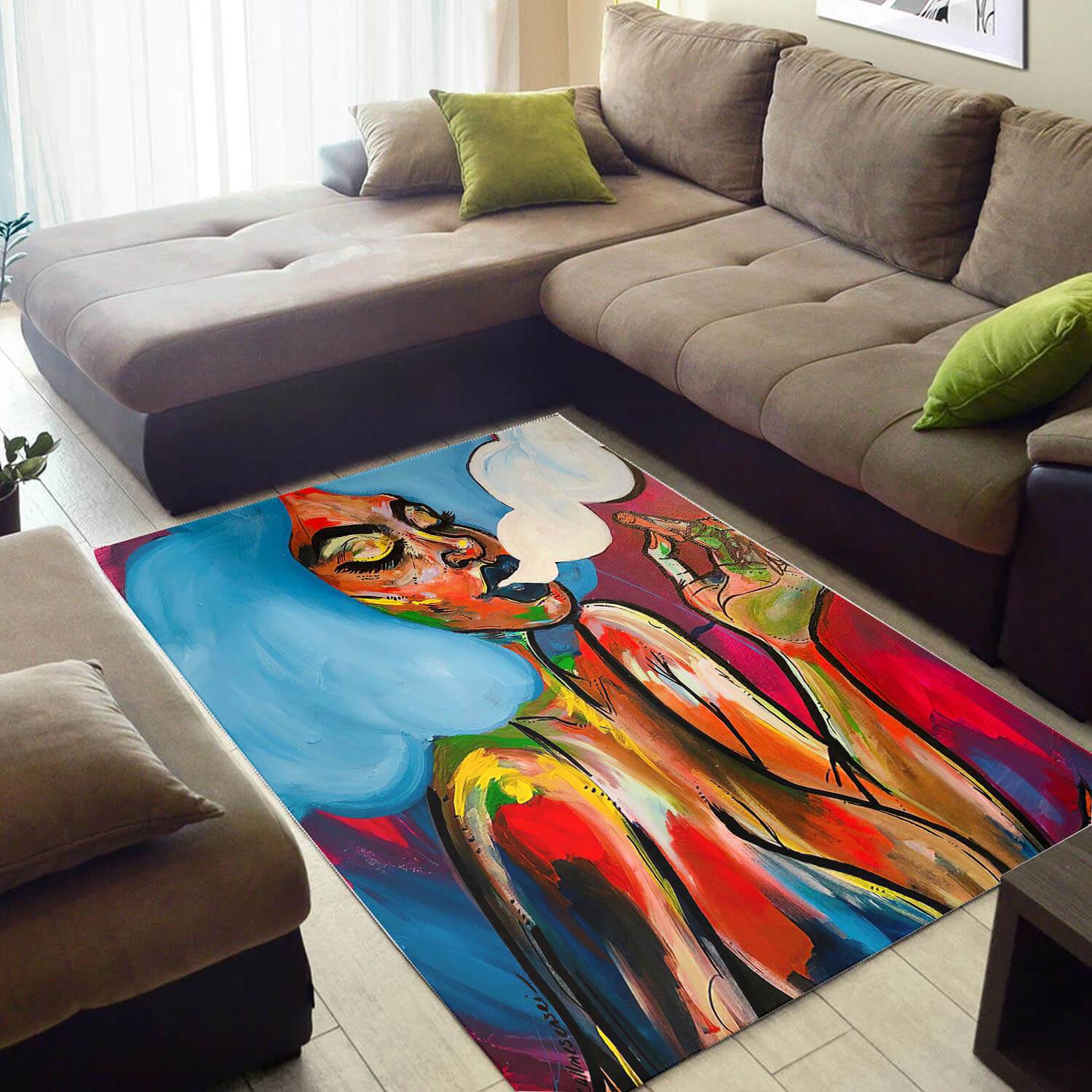 Nice African Fancy Themed Melanin Afro Girl Design Floor Style Rug -  Chussin | Home Decor Easily