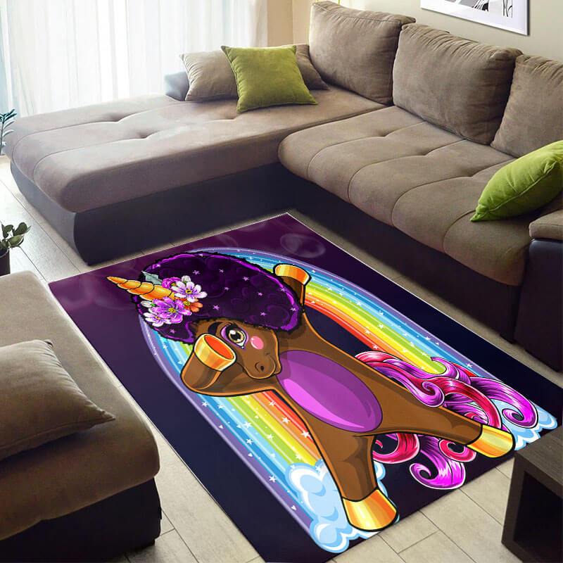 Nice African Style Beautiful Afrocentric Woman Unicorn Themed Carpet Inspired Living Room Rug -  Chussin | Home Decor Easily