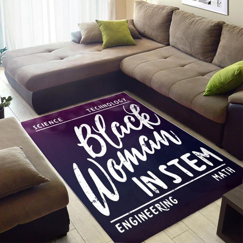 Nice African Style Fancy Afro American Girl Black Woman In Stem Design Floor Carpet Inspired Living Room Rug -  Chussin | Home Decor Easily