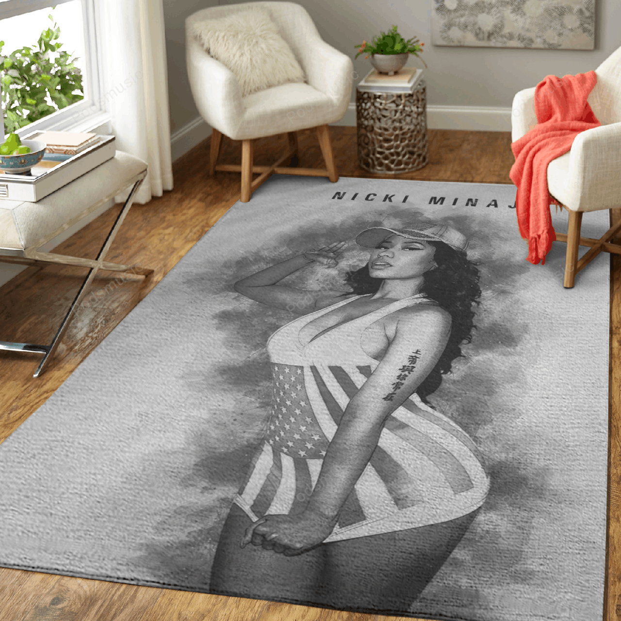 Nicky Minaj Music Monochrome Art For Fans Area  Chussin | Home Decor Easily