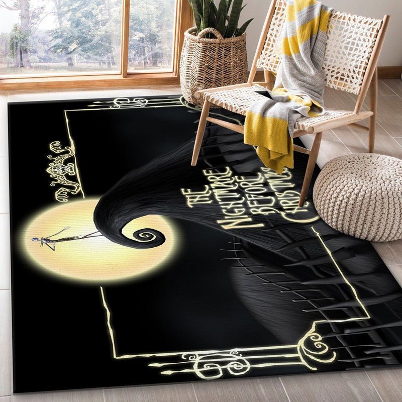 Nightmare Before Christmas 1 Area Rug Bed Room Regtangle  Chussin | Home Decor Easily