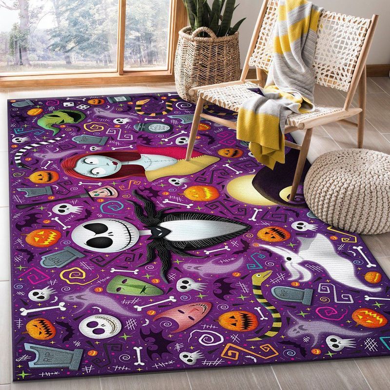 Nightmare Before Christmas 11 Area Rug Bed Room Regtangle  Chussin | Home Decor Easily