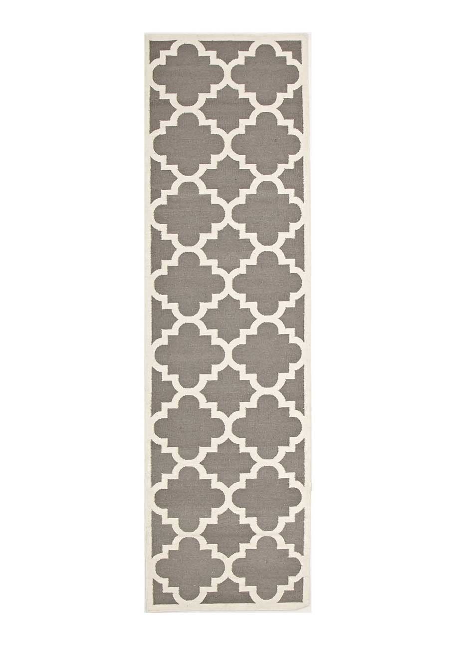 Nomad Pure Wool Flatweave 23 Grey Runner DHC18124089DD -  Chussin | Home Decor Easily