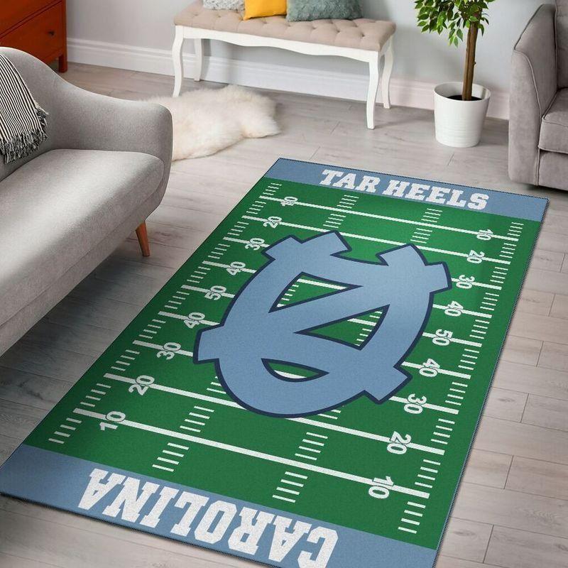North Carolina Tar Heels Field Area Rug Football Team Logo Regtangle  Chussin | Home Decor Easily