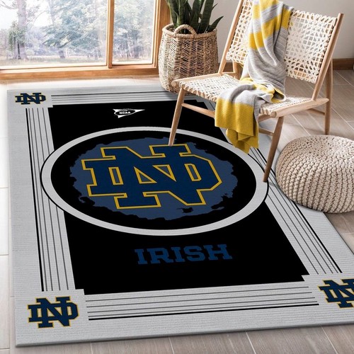 Notre Dame Fighting Irish Ncaa Team Logo Nice Gift Rectangl  Chussin | Home Decor Easily
