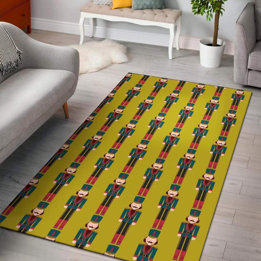 Nutcracker Yellow Pattern Print Area Rug  Chussin | Home Decor Easily
