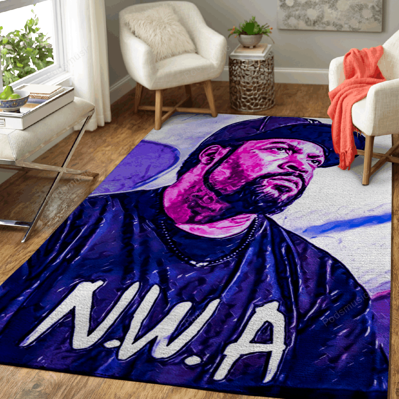 Nwa Music Art For Fans Area Rug Regtangle  Chussin | Home Decor Easily