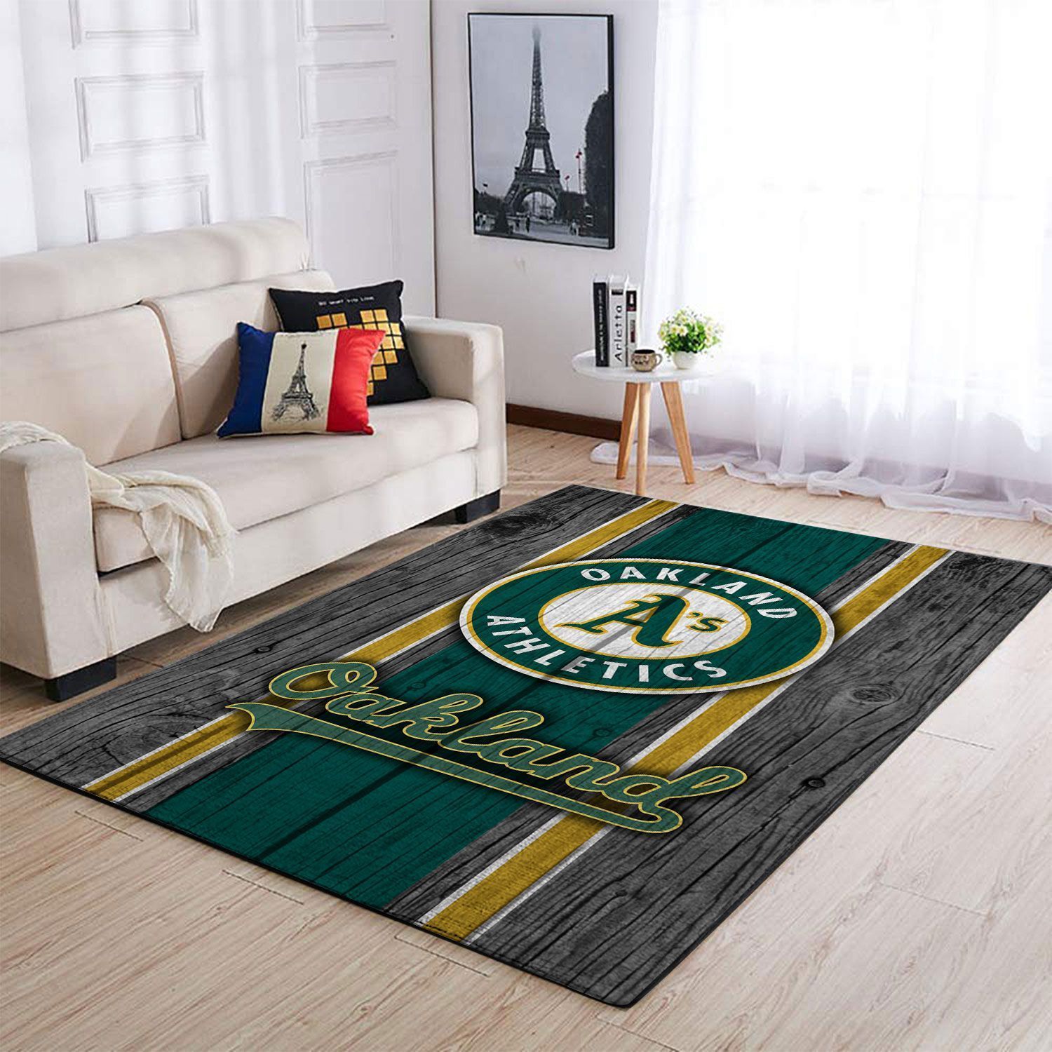 Oakland Athletics Mlb Area Rugs Baseball Team Logo Wooden Style  Chussin | Home Decor Easily