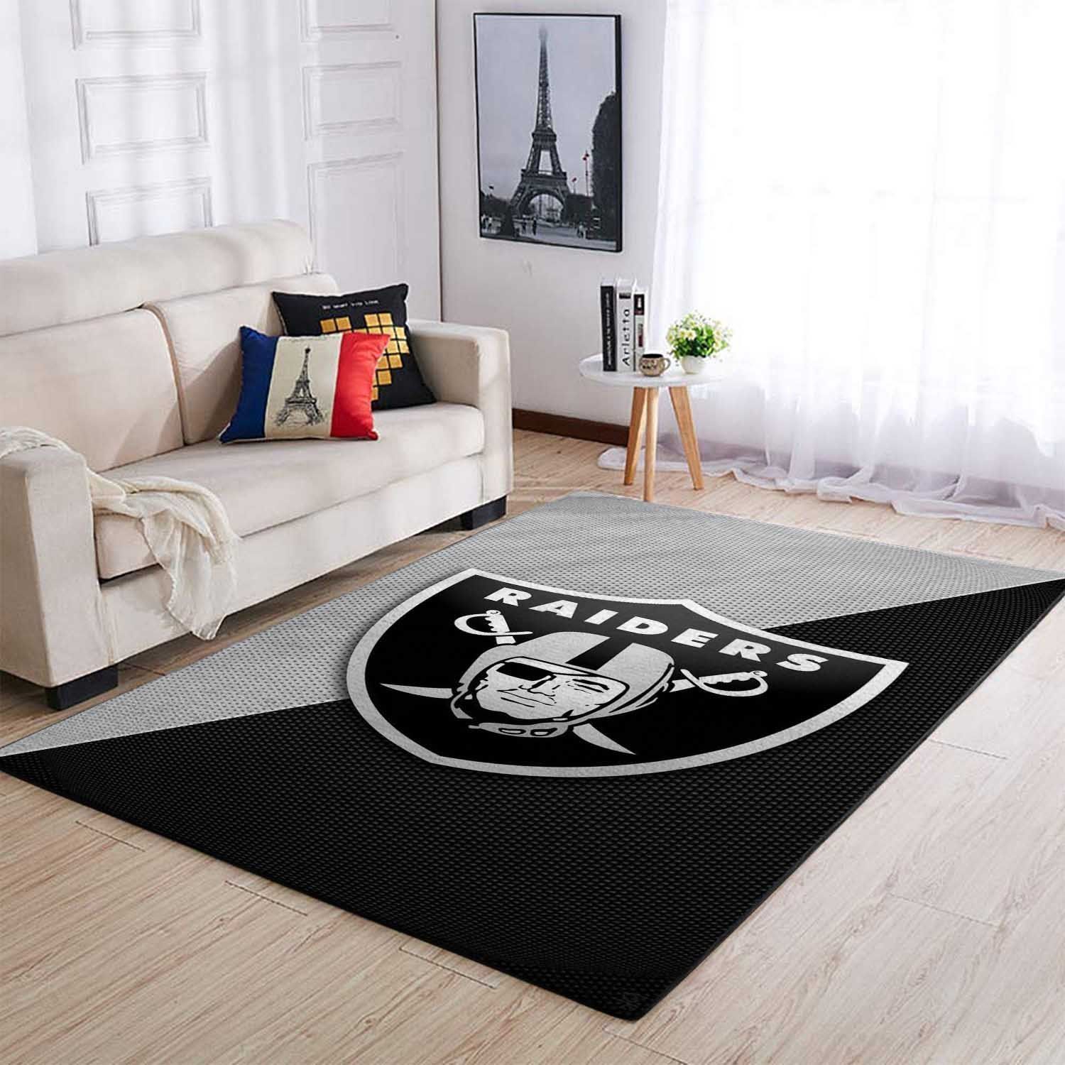 Oakland Raiders Area Rugs Christmas Gift  Chussin | Home Decor Easily
