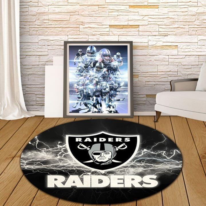 Oakland Raiders Lighting For Football Fan Rug Area  Chussin | Home Decor Easily