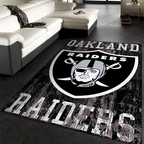Oakland Raiders Logo Football Team Area Rugs For Rug H  Chussin | Home Decor Easily