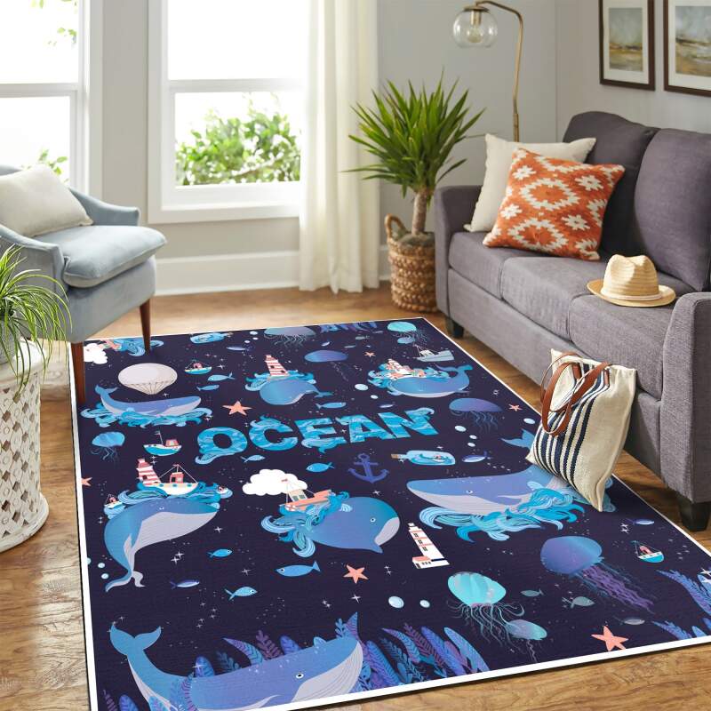 Ocean Pattern Mk Carpet Area Rug -  Chussin | Home Decor Easily