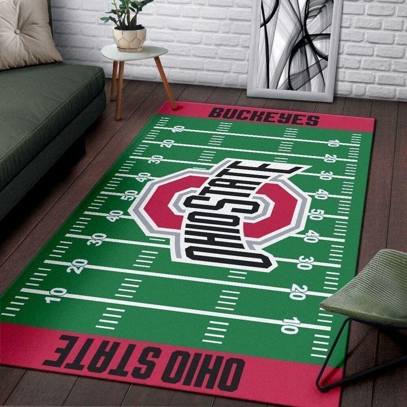 Ohio State Buckeyes Field Area Rug Football Team Logo | Home Decor Easily