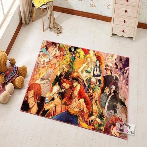One Piece All Character Rug Anime Rug Regtangle  Chussin | Home Decor Easily