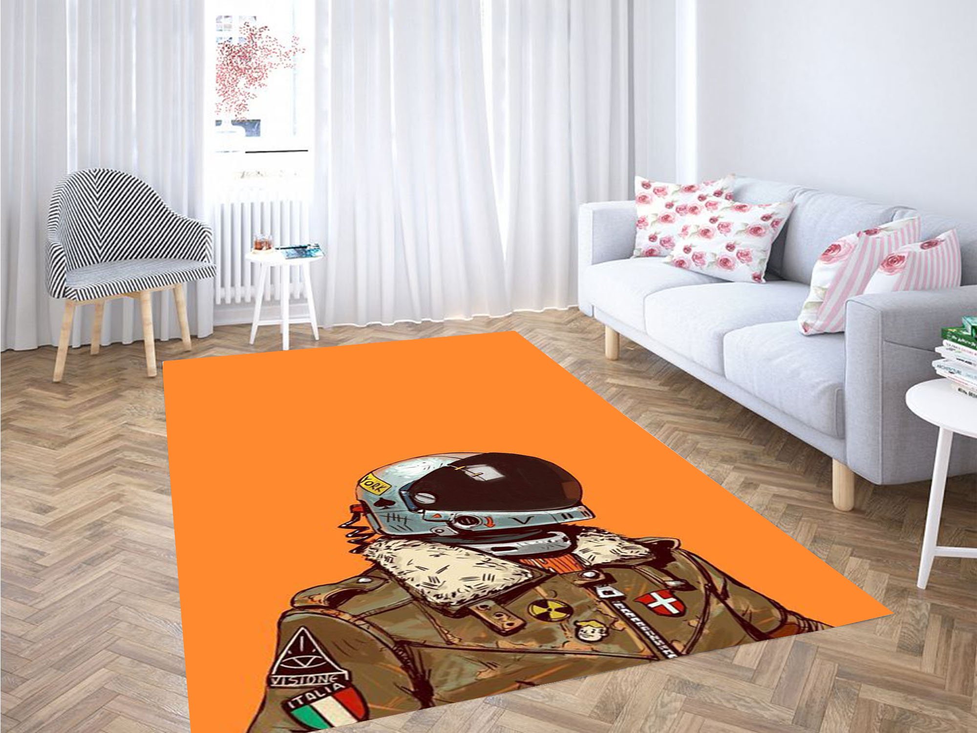 Orange Cool Wallpaper Carpet Rug -  Chussin | Home Decor Easily