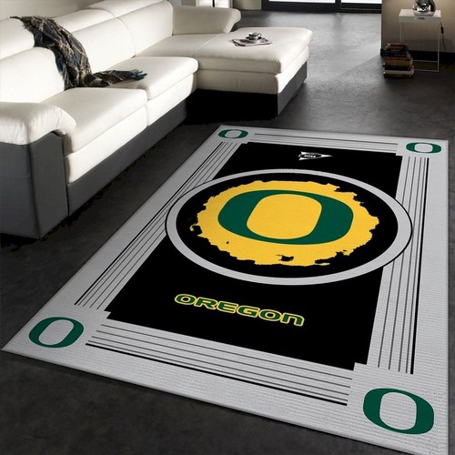 Oregon Ducks Ncaa Team Logo Nice Gift Rectangle Area Rug Chussin | Home Decor Easily