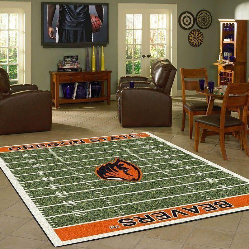 Oregon State Beavers Field Area Rug Football Rug Regtangle Chussin | Home Decor Easily