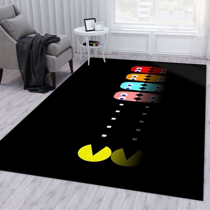 Pacman Gaming 1 Area Rug Bed Room Regtangle  Chussin | Home Decor Easily