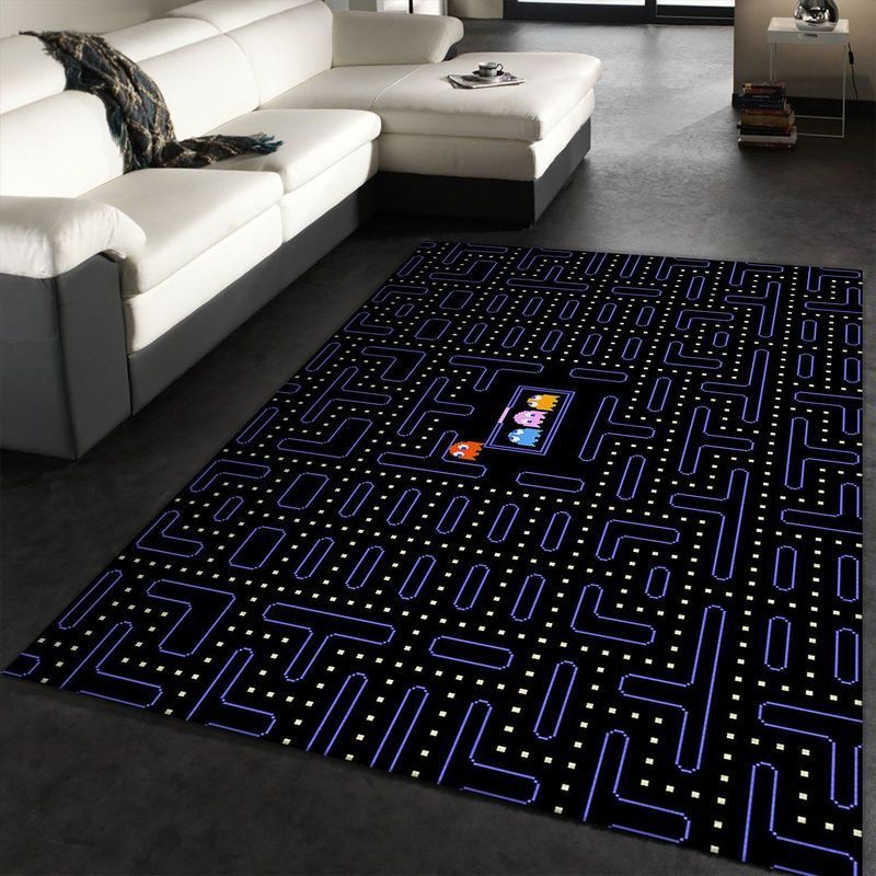 Pacman Gaming 2 Area Rug Bed Room Regtangle  Chussin | Home Decor Easily