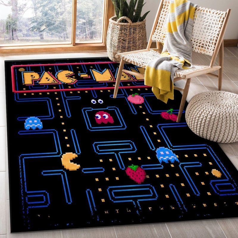 Pacman Gaming 7 Area Rug And  Chussin | Home Decor Easily