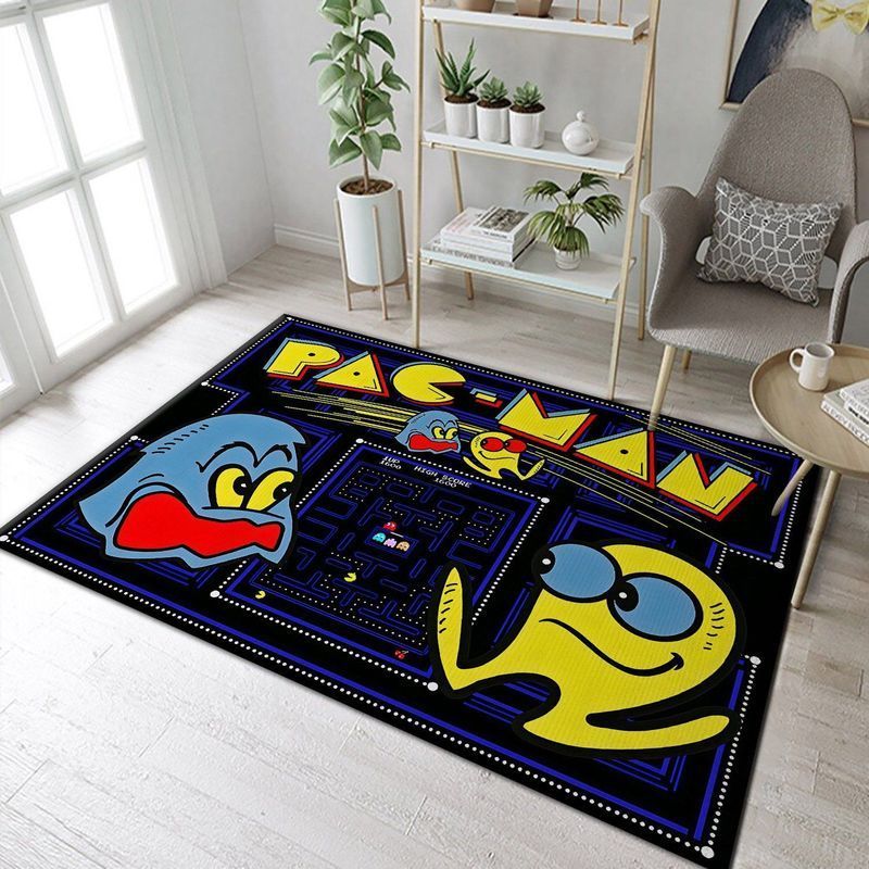 Pacman Gaming 9 Area Rug Bed Room Regtangle  Chussin | Home Decor Easily