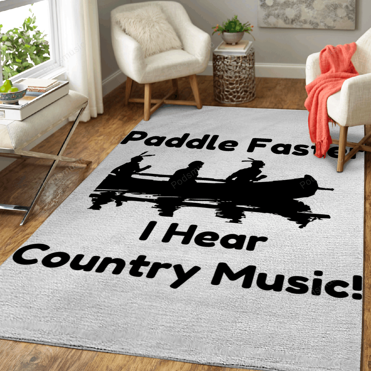 Paddle Faster Country Music Art For Fans Area Rug Regtangle  Chussin | Home Decor Easily