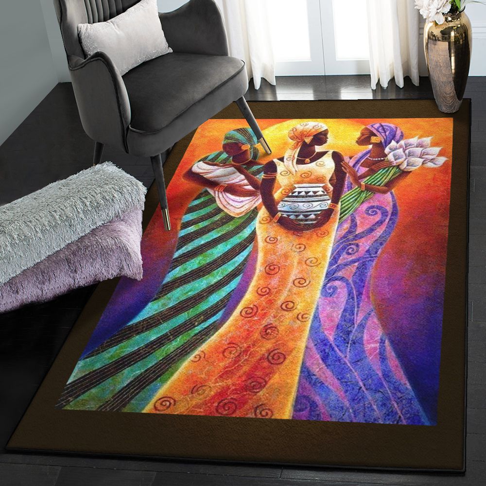 Painter Bedroom Rugs, African American Artist African Art GS CL Rug  Chussin | Home Decor Easily