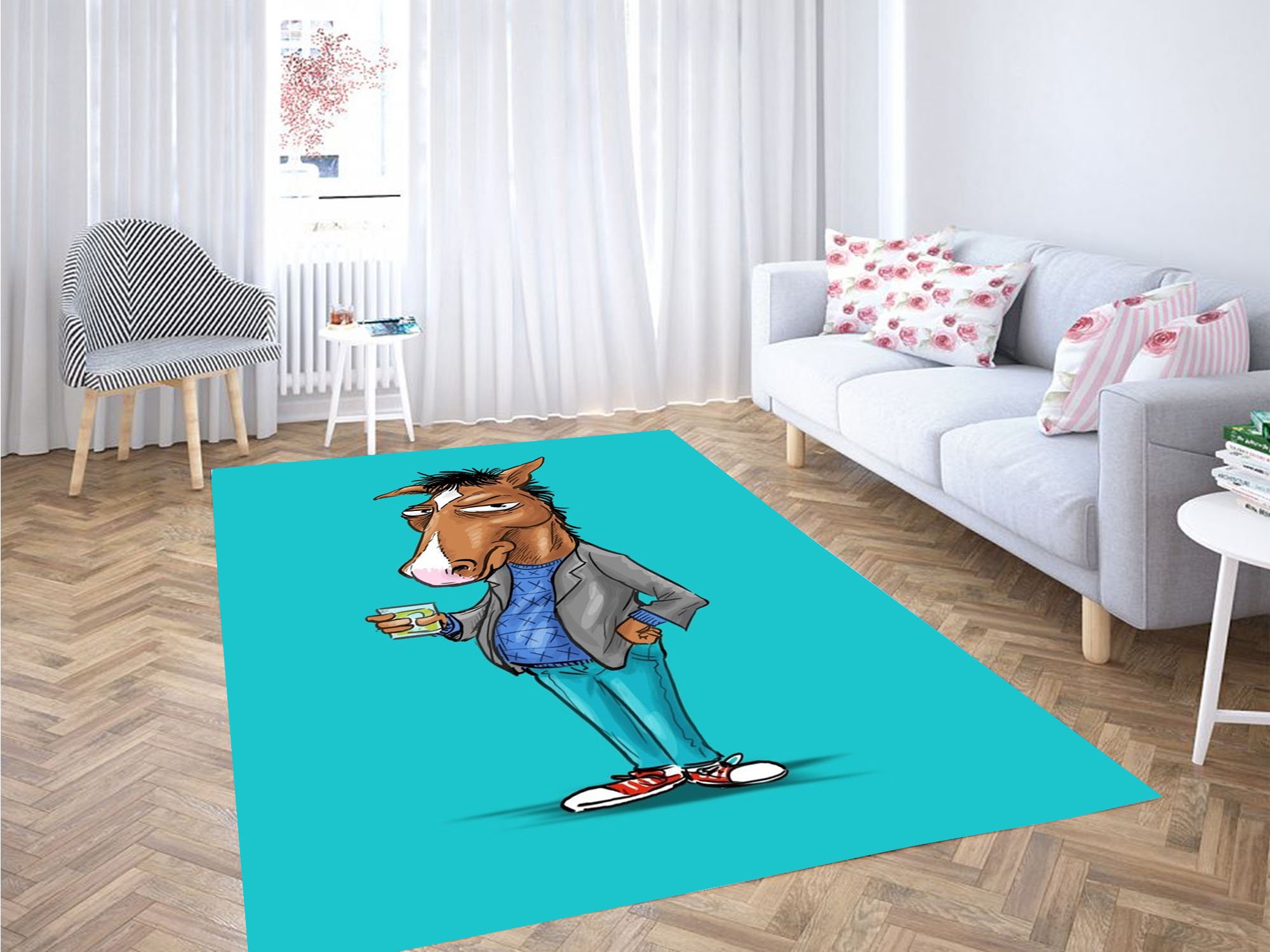 Painting Bojack Horseman Carpet Rug -  Chussin | Home Decor Easily