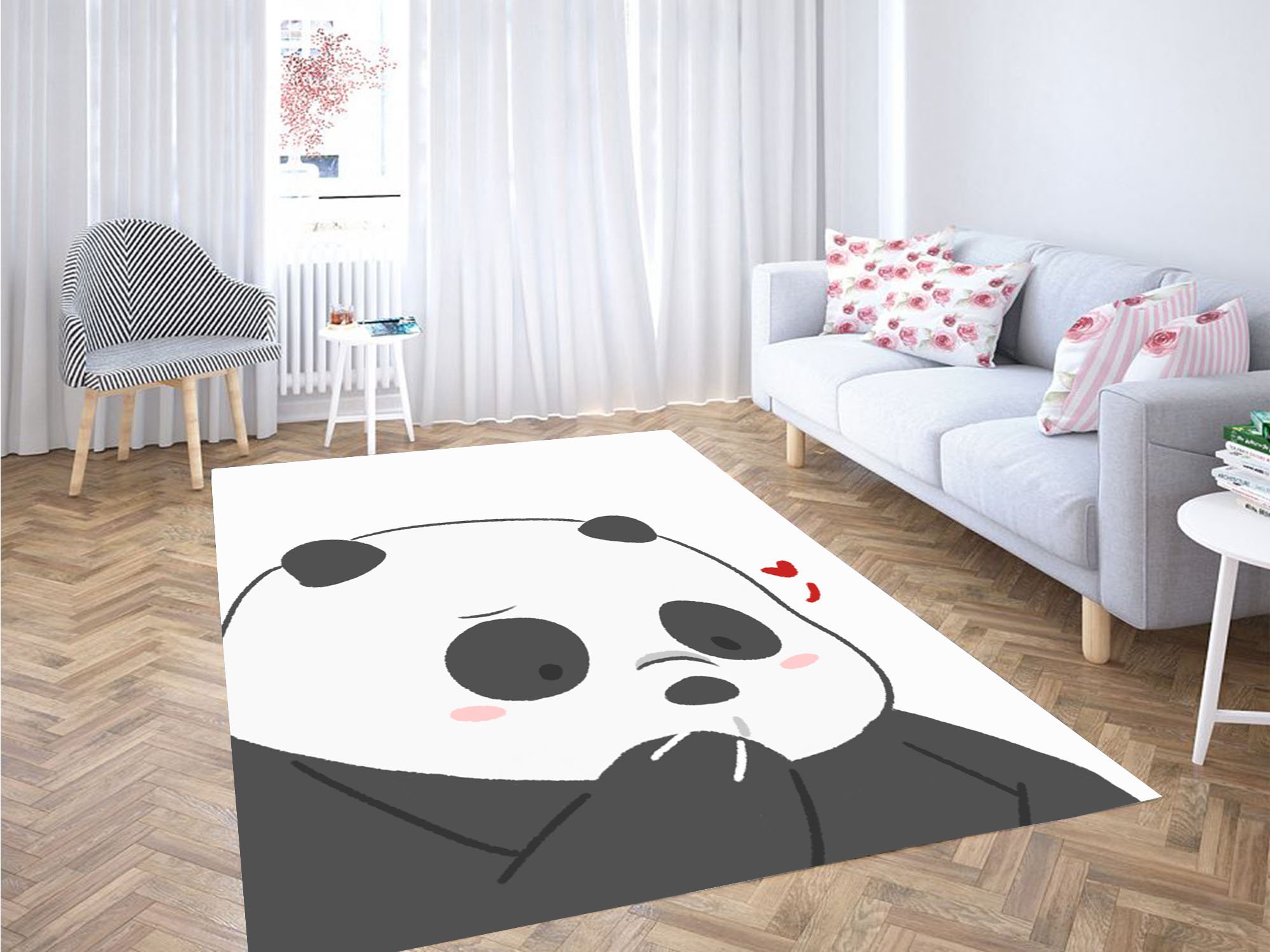 Panda Shy We Bare Bears Carpet Rug -  Chussin | Home Decor Easily