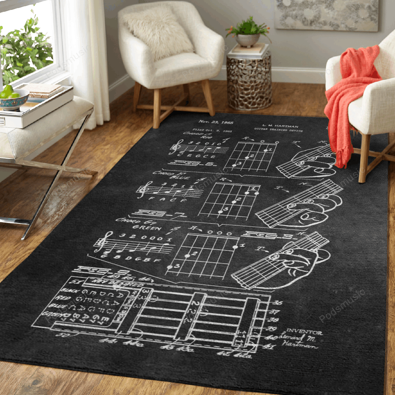 Patent Hartman 1965 Guitar Patents Music Art For Fans Area  Chussin | Home Decor Easily